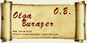 Olga Burazer vizit kartica